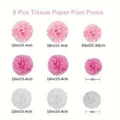 Pink Birthday Decorations Happy Birthday Banner Metallic Fringe Curtains