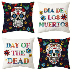 Colorful Flower Printed Throw Pillow Covers