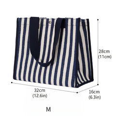 Striped Large Capacity Tote Bag Casual Handbag Women's Shoulder Bag