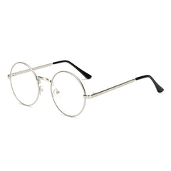 Multicolor Round Frame Metal Glasses with Zipper Box