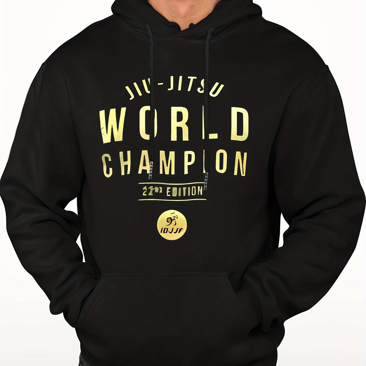 'Jiu Jitsu' Print Hoodie Hoodies For Men Men s Casual Pullover Hooded Sweatshirt