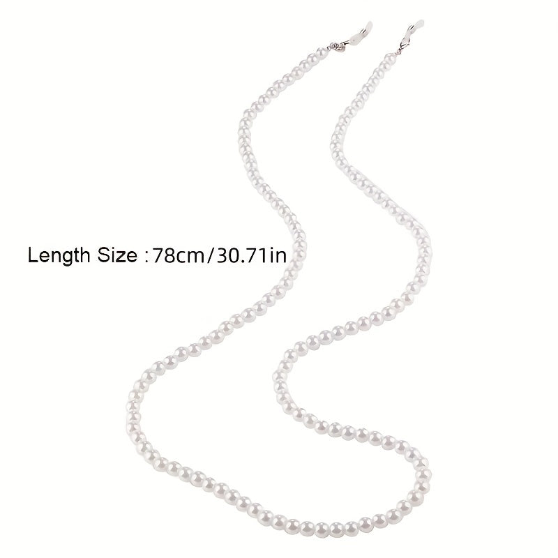 Pearl Mask Rope Glasses Chain Handmade Necklace
