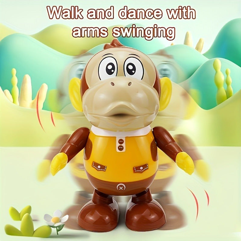 Interactive Monkey Toy with Music and LED Lights
