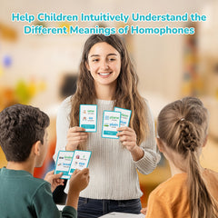 LUXLUCENT Homophones Flash Cards Vocabulary Spelling Practice Ages 3-6