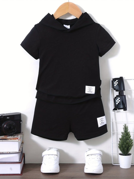 Baby Boy's Short Sleeve Hoodie & Shorts
