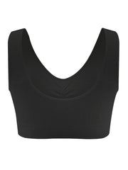 3 Pack Plus Size Casual Bras Set Women's Plus Plunge Neck