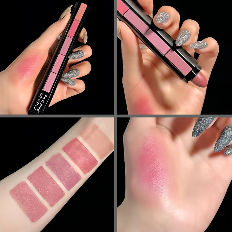 Matte Velvet Lipstick Set Red Nude 5 in 1 Moisturizing Waterproof Lip