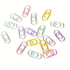 30pcs Macaron Mini Love Paper Clips Colorful Bookmark Clips