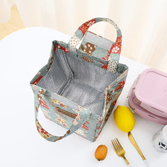 Japanese Style Lunch Box Bag Thermal Insulation School Portable