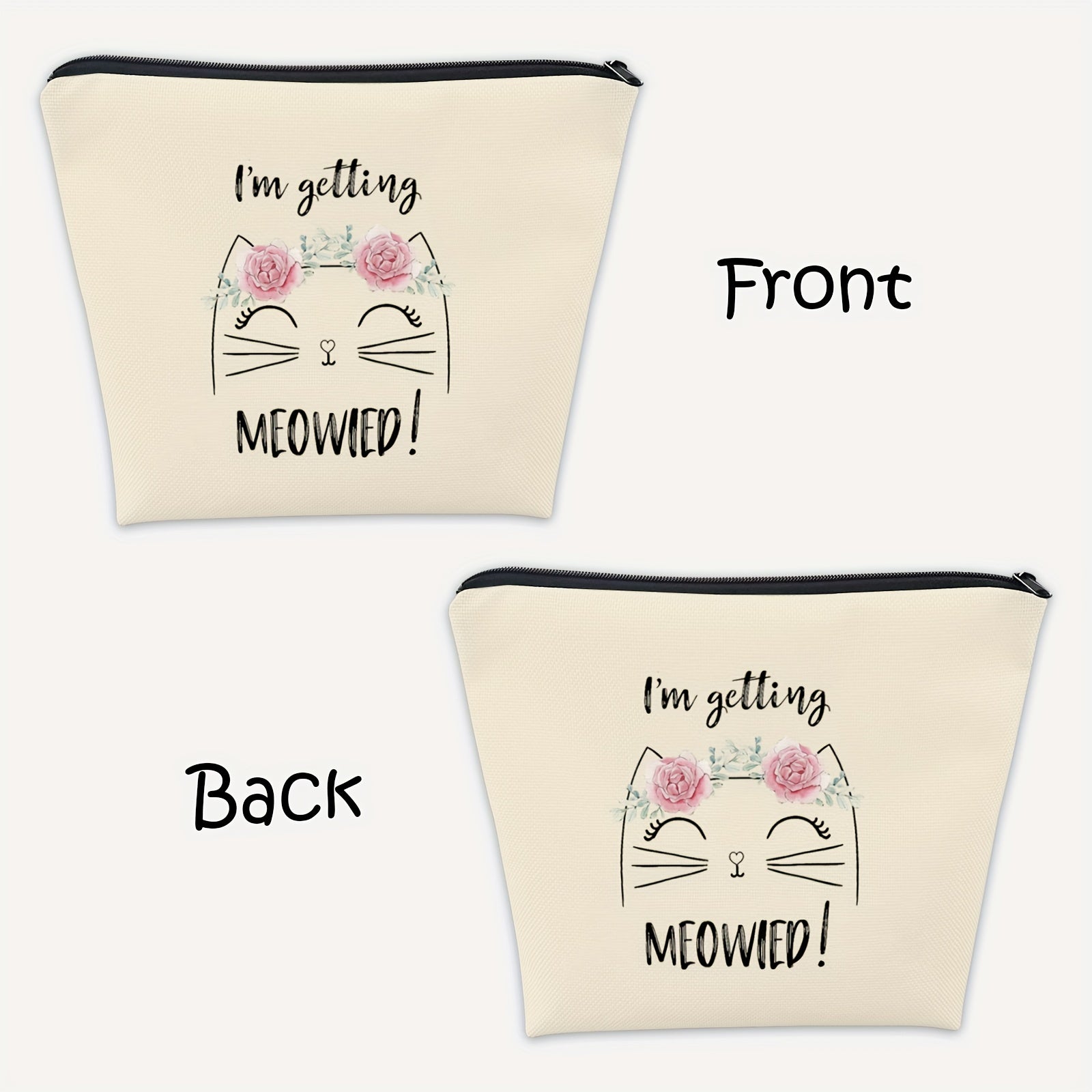 Meowied Makeup Bag Funny Engagement Gift for Bride