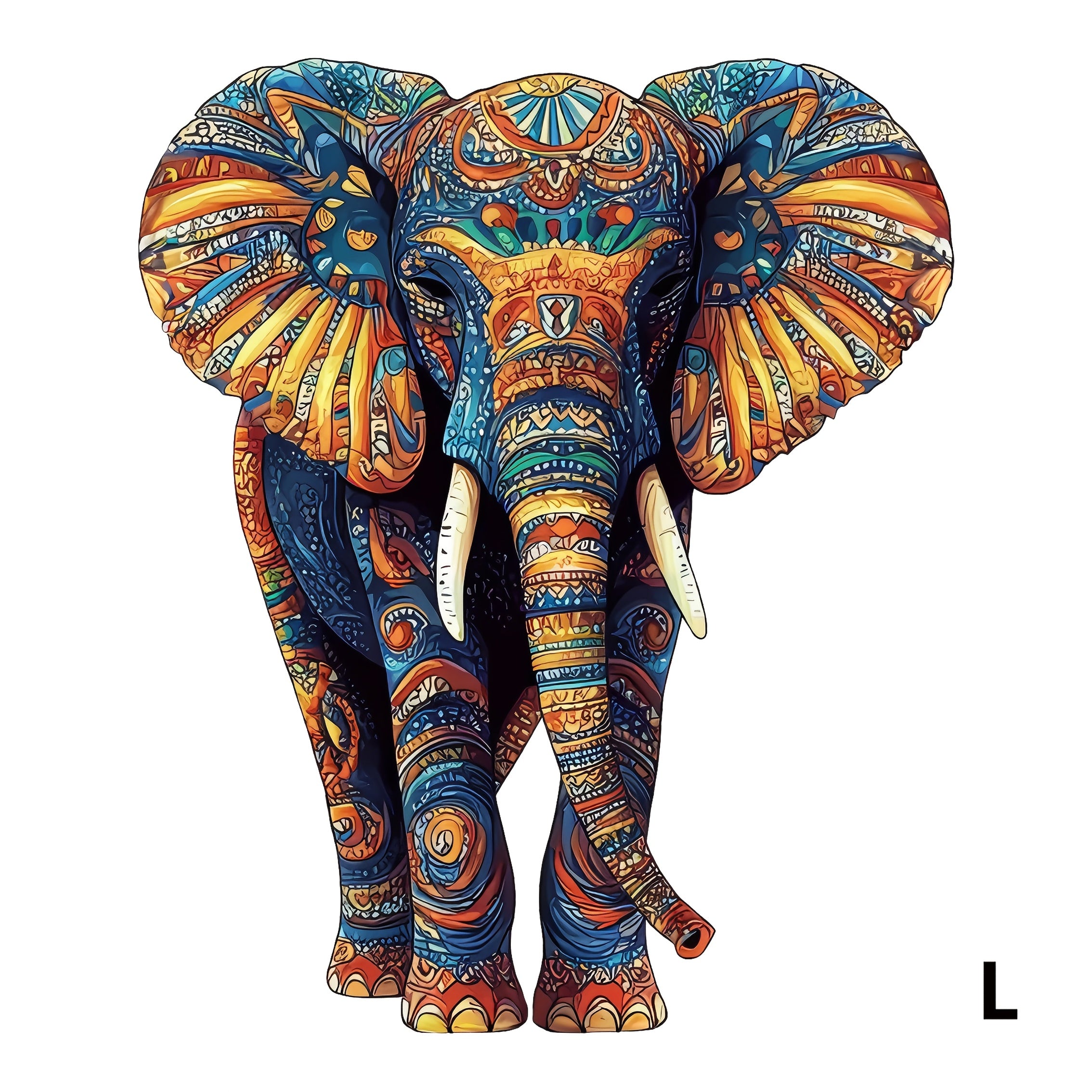 Colorful Elephant Wooden Puzzle Boxed Unique Relax Gift
