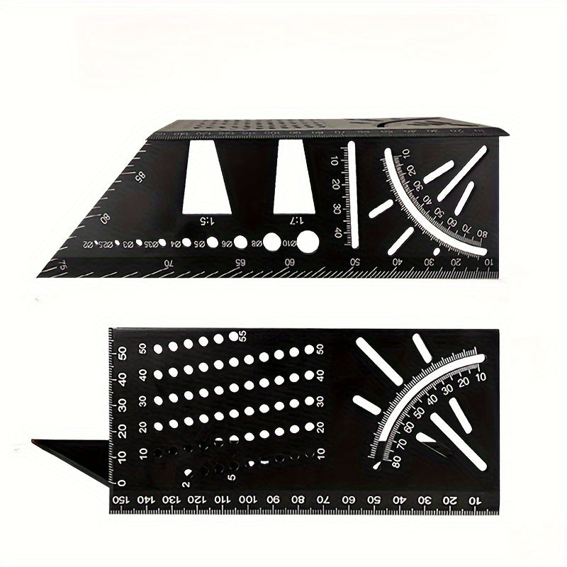 1pc Aluminum Alloy Carpentry Angle Ruler Stop Type Fixed Line Drawing Device