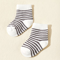 Striped Star Knit Socks Soft Comfortable Breathable Boys Girls Accessories