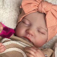 Cuddly Bebe Reborn Doll Soft Cloth Body & Painted Hair Lifelike Baby Doll