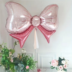 1pc Ins Aluminum Film Balloon A Bow Tie Happy Birthday Hundred Days Children