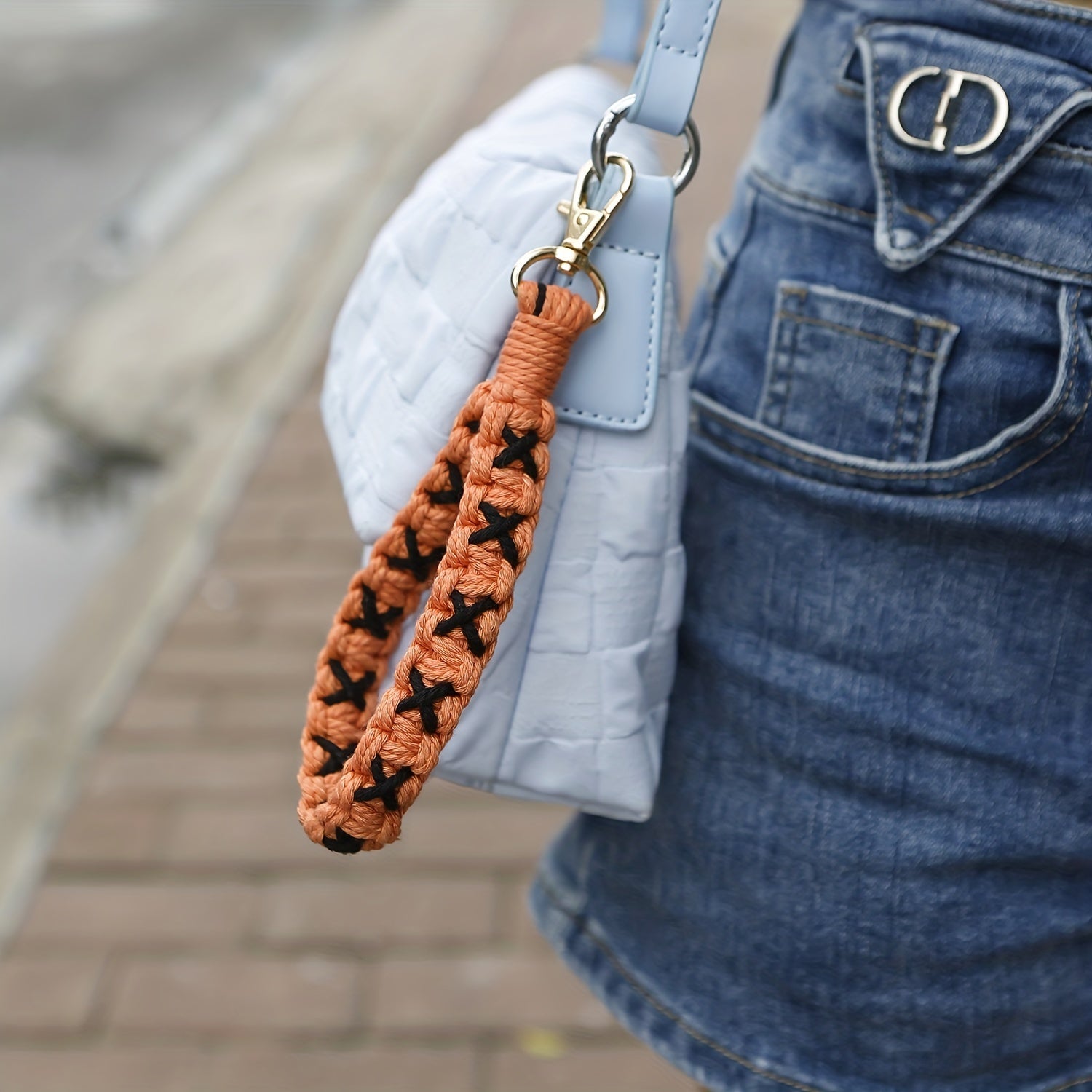 Cotton Rope Keychain Pendant for Ladies DIY - Car Keys Hook Lanyard Ornaments