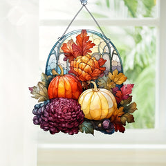 Acrylic Pumpkin Window Decoration Retro Hanging Decor
