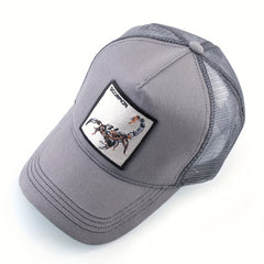 Scorpion Embroidered Baseball Cap Mesh Trucker Snapback Cap