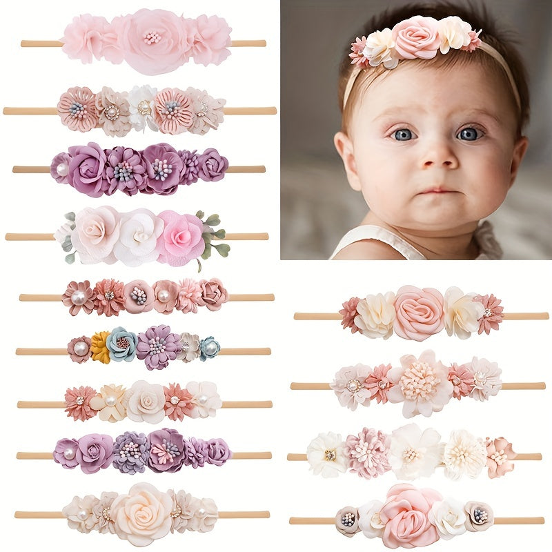 Flowers Headband Hair Accessories for Baby Girls
