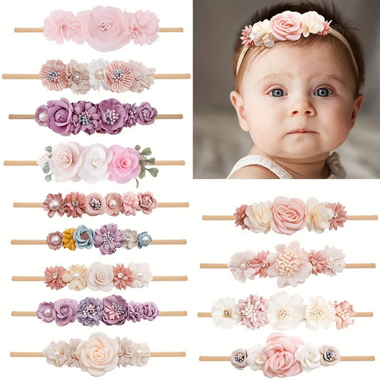 Flowers Headband Hair Accessories for Baby Girls