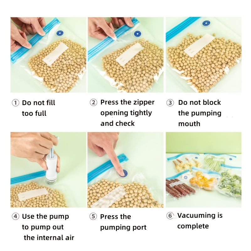 5pcs Vacuum Sealing Bags for Fresh Keeping and Air Extraction
