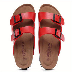 Men's Open Toe Slip On Strap Slides Non slip Sandals