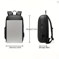Men's Casual Backpack With Password Lock USB Charging Lightweight Computer Bag