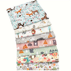 8pcs 100% Cotton 20x20 Quilting Craft Fabric Precut Square Sheet