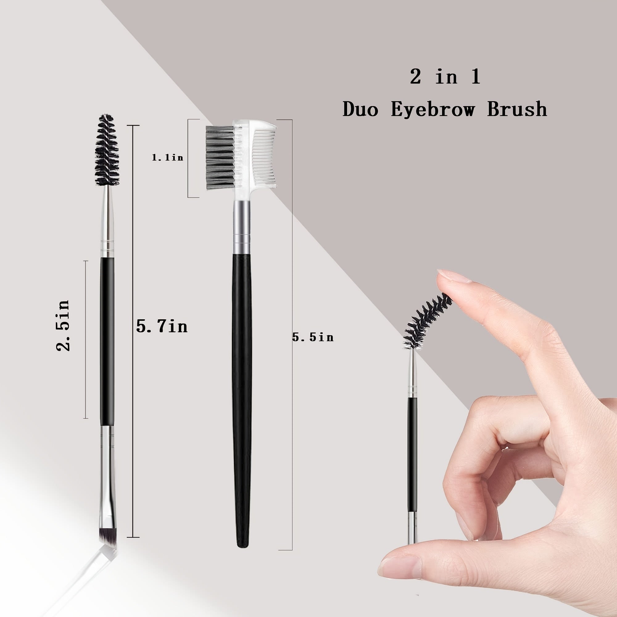 Professional Double Ended Eyebrow and Eyelash Comb Set