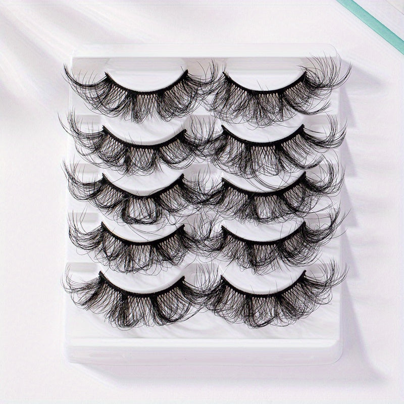 8D Fluffy Wispy Curly False Eyelashes for Daily Party Use