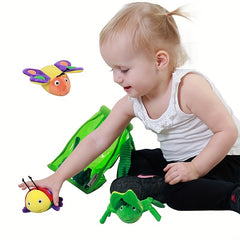 Colorful Insect Jar Plush Rattle Baby Animal Toy