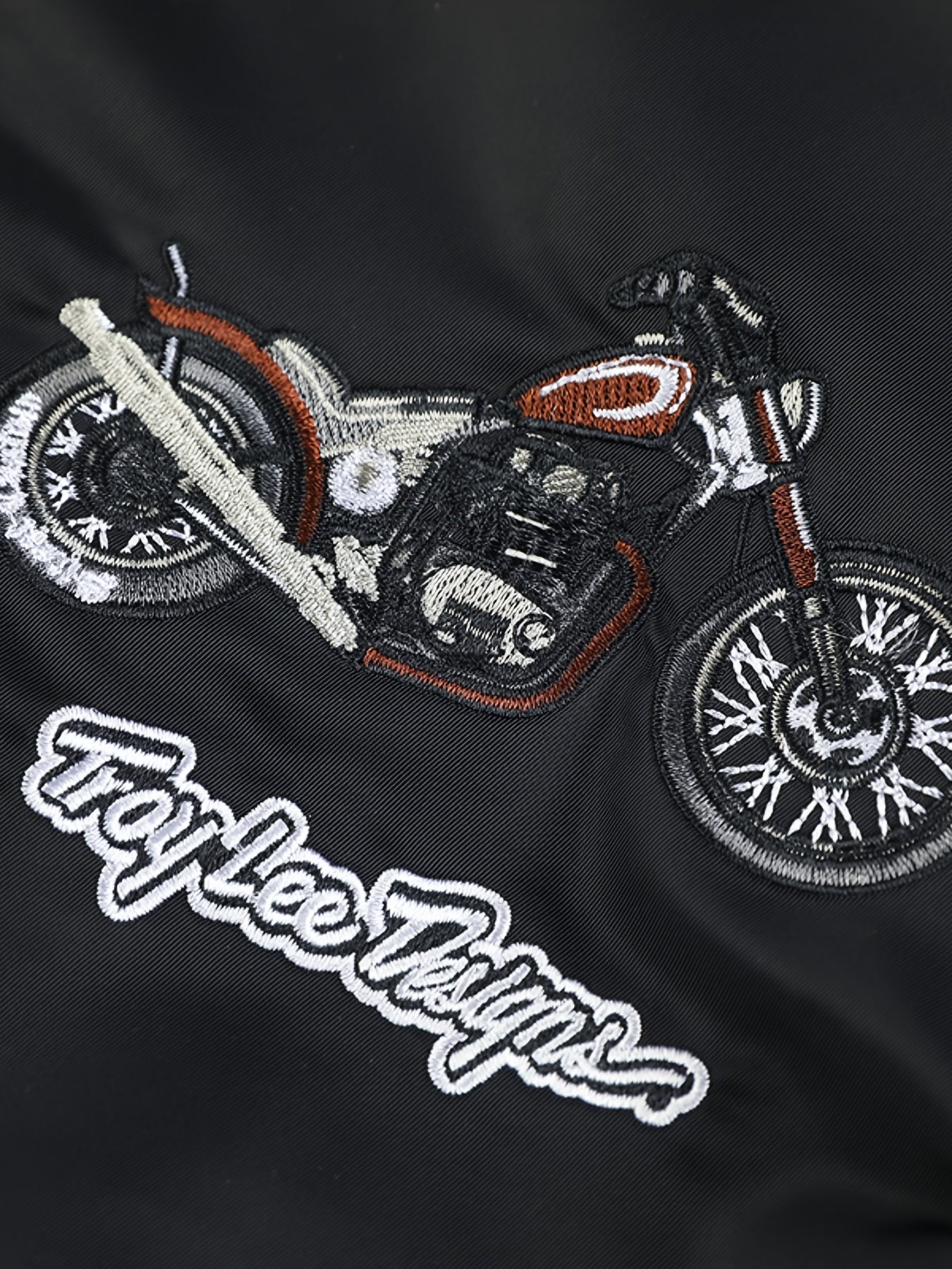 Embroidered Men's Slim Fit Sports Jacket Windproof Motorcycle Jacket
