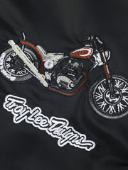 Embroidered Men's Slim Fit Sports Jacket Windproof Motorcycle Jacket