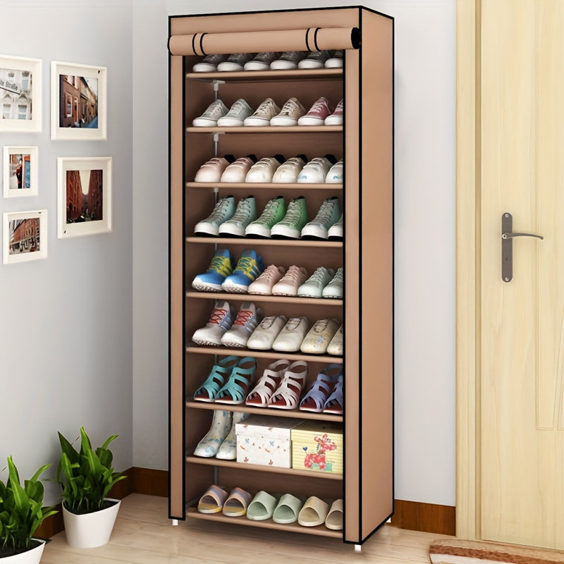 Stainless Steel Shoe Rack Dustproof Shoe Cabinet Floor Standing Shoe Storage