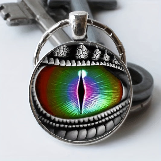 Vintage Lizard Eyes Keychain Necklace Bag Charm