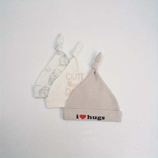 3pcs Tweeter Hat for Infants 0-6 Months
