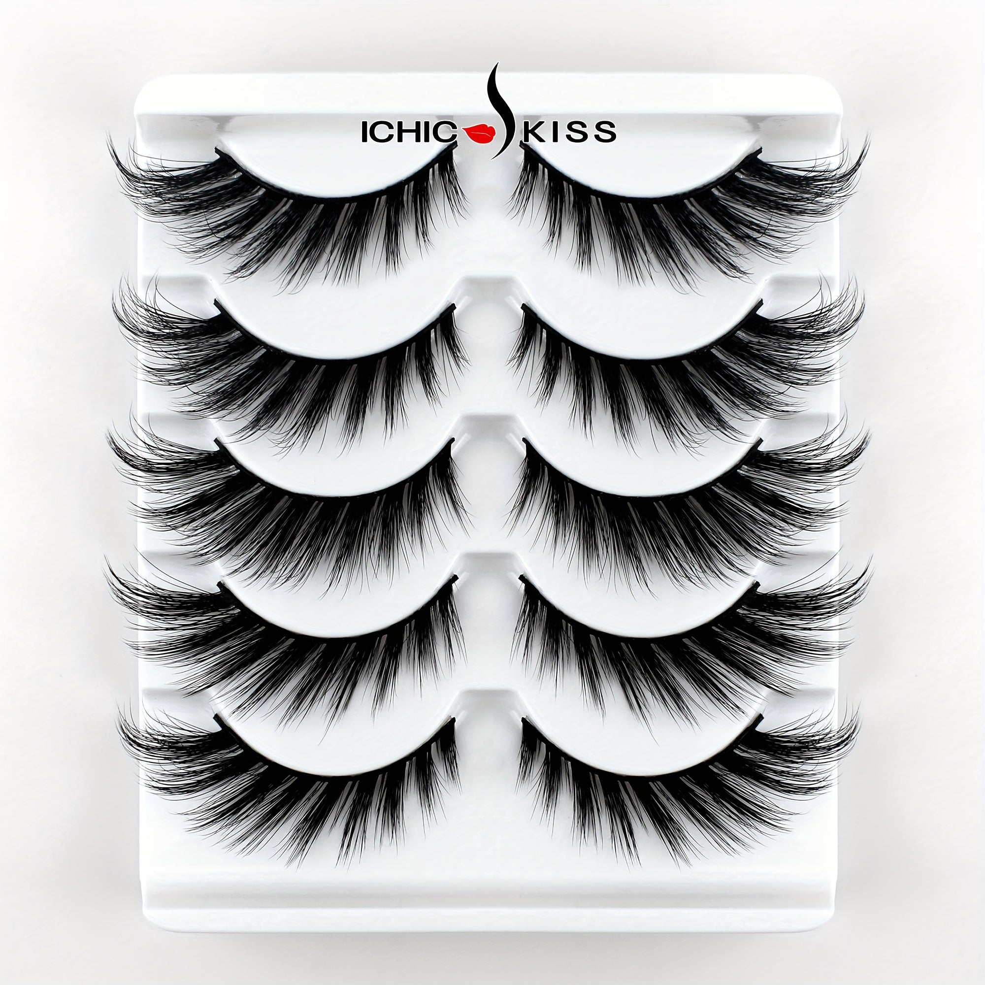 5 Pairs Faux Mink Fox Eye Cat Eye Lashes