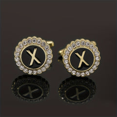 Alloy Button Cufflinks Rhinestone Wedding Suit Accessories