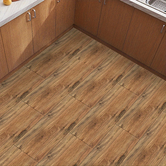 5pcs Wood Pattern Floor Sticker Waterproof Tile Sticker Home Decor 0.7mm