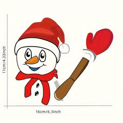 Santa Claus Waving Windshield Wiper Sticker Christmas Car Decoration