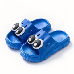 Boys Cartoon Open Toe Slippers Lightweight Comfort Non-slip Indoor Bathroom