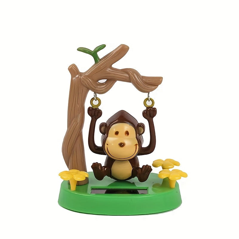 Swing Monkey Solar Car Decoration Animal Figure Head Shaking No Electri