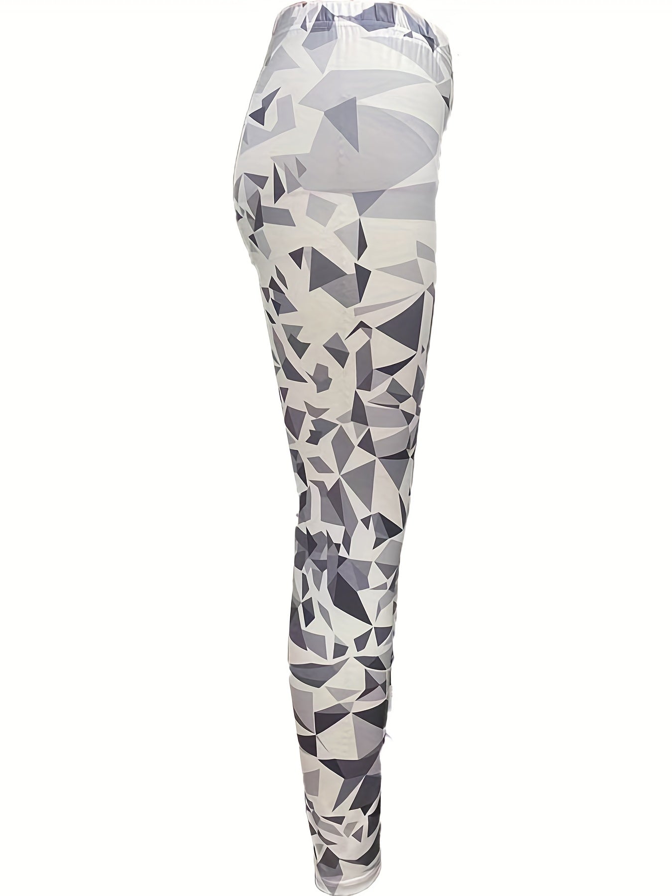 Geometric Print Elastic Waist Leggings