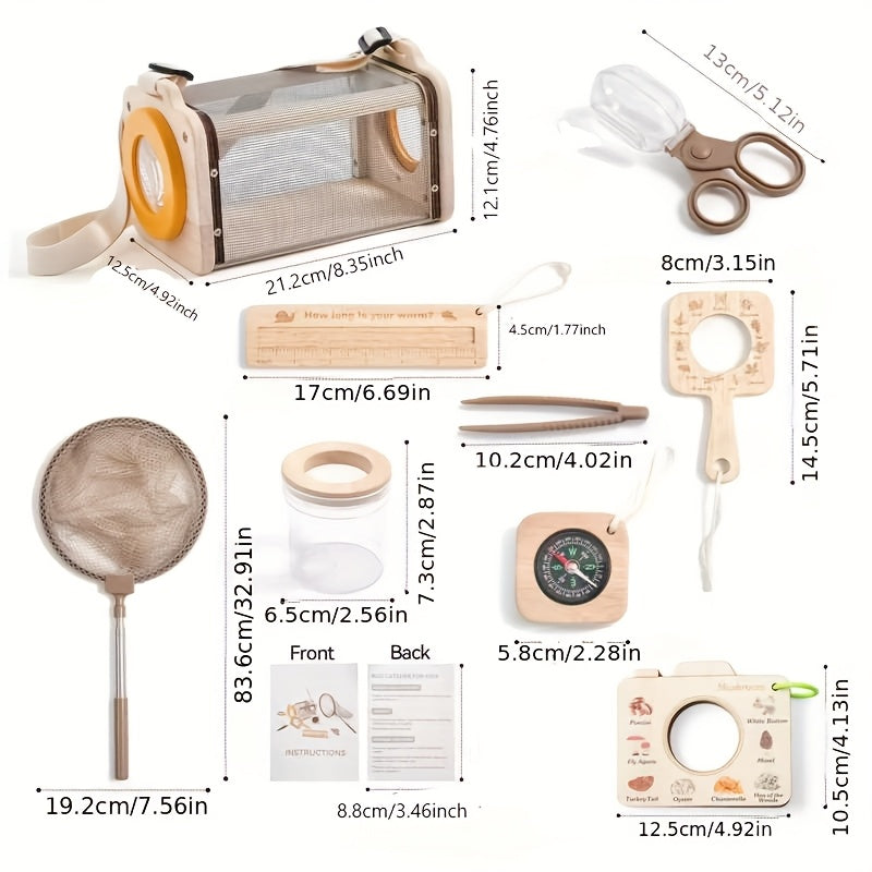 Kids' Insect Exploration Wood Book Plant Observation Board