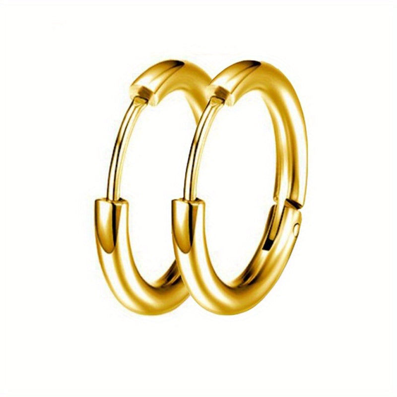 Titanium Steel Coil Earrings 8-16mm