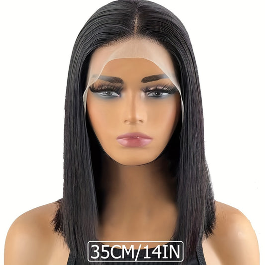 Short Straight Bob Wig Natural Fluffy Hairline Wig For Women Daily Holiday Party