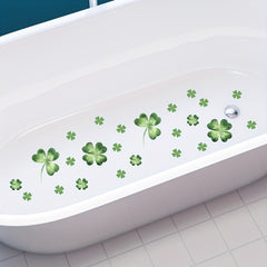 6Pcs Anti Slip Bathtub Stickers Four Leaf Clover Pattern