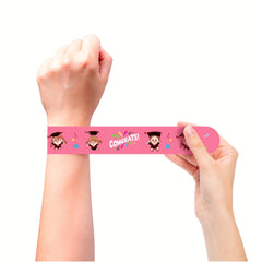 24pcs Kindergarten Graduation Slap Bracelets Colorful Congrats Grad Wristbands