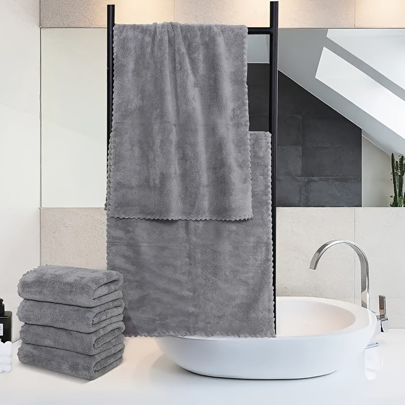 5pcs Absorbent Towel Set for Hair Drying Sports Travel
