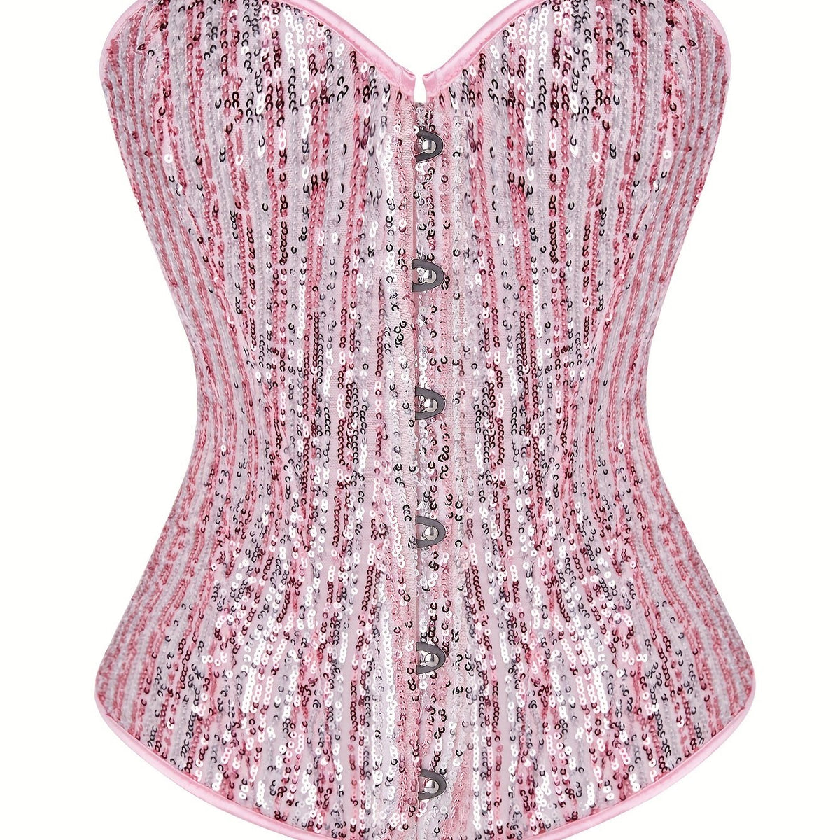 Sequin Strapless Corset Bustier Tummy Control Lace Up Slimmer Body Shaper